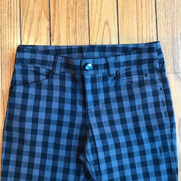 H & M DIVIDED WOMEN'S CHECKERED PANT - BLACK & GREY - SIZE 6 - Picture 3 of 9